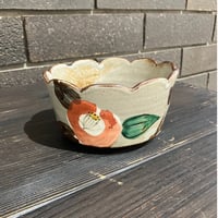 水月窯　鉢　乾山椿絵