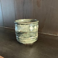 荘山窯　鼡志野湯呑（桃山文）②