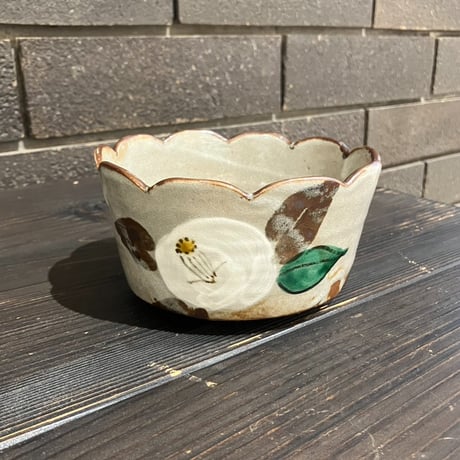 水月窯　鉢　乾山椿絵
