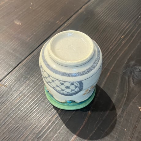 虎渓窯　織部湯呑