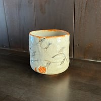 荘山窯　志野湯呑（桃山文）④