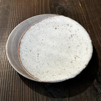林健人　鼡志野月文6寸皿