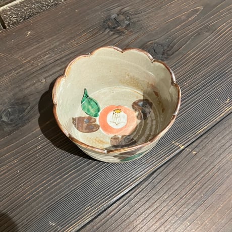 水月窯　鉢　乾山椿絵