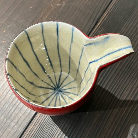 宗山窯　筒型酒器　十草　根来