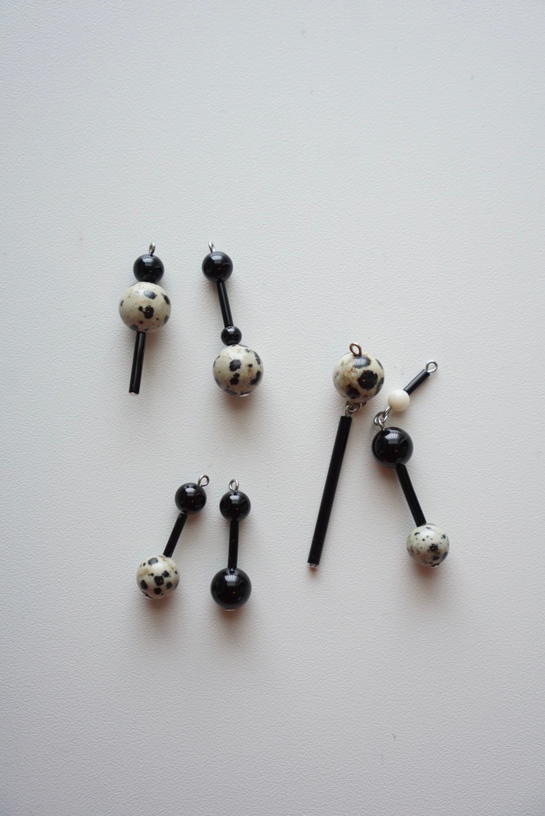 ダルメシアンジャスパー×オニキス pierce/earring <04> | DOT MEL