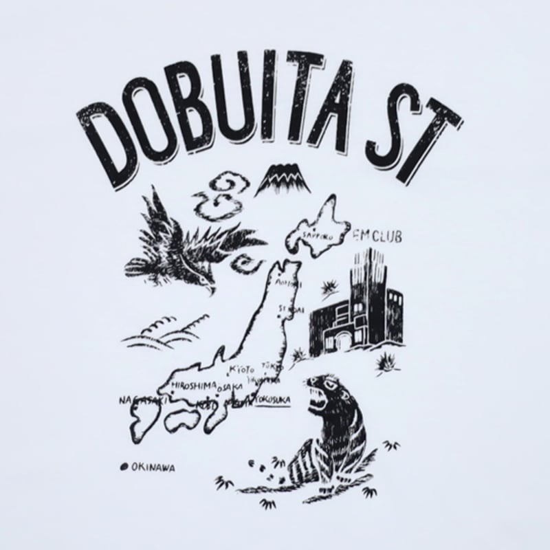白】横須賀ドブ板 オリジナル スカジャンTシャツ | DOBUITA PROJECT