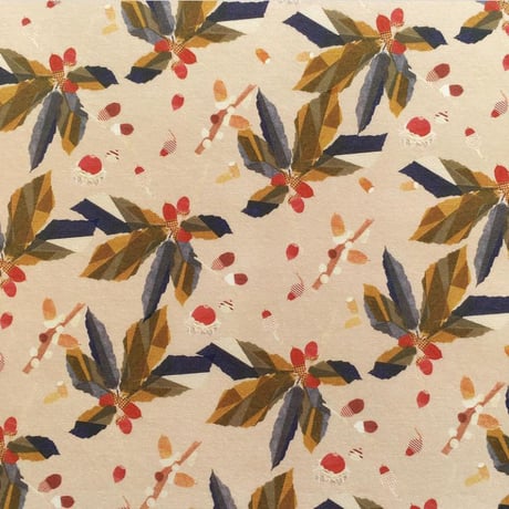 washi wrapping paper　和紙包装紙【donguri：1枚（A3二つ折）】