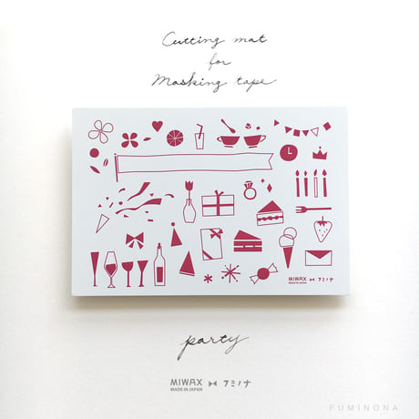 MIWAX ×フミノナ  Cuttingmat for Maskingtape【party】