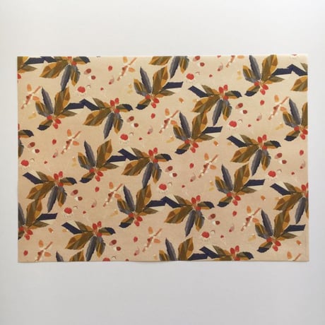 washi wrapping paper　和紙包装紙【donguri：1枚（A3二つ折）】
