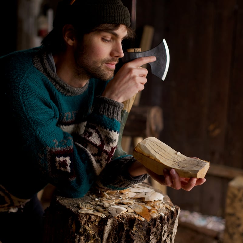 グリーンウッドワーク 斧 木工用斧 グリーンウッドアックス - グリーン