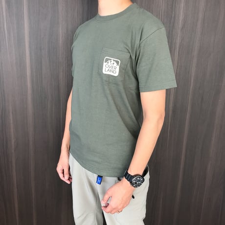OVERLANDロゴプリント・ポケットTシャツ