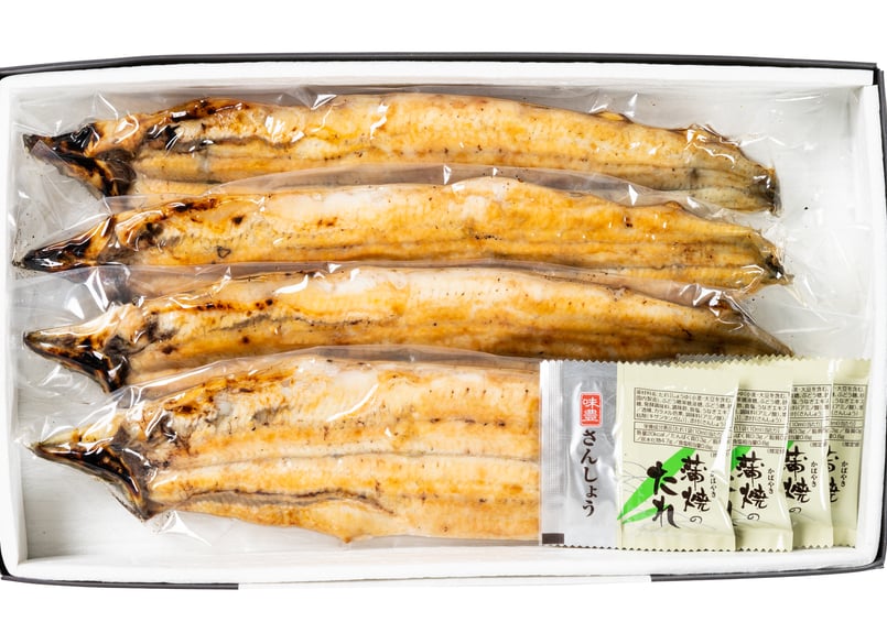 うなぎ白焼き（4尾）大／約130g 冷凍真空パック | うな徳屋