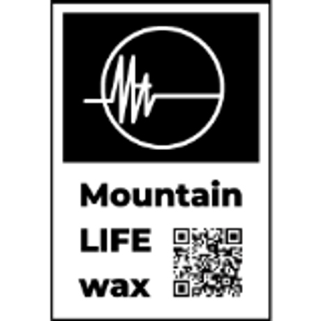 Mountain LIFE wax  ミニステッカー   黒枠有タイプ