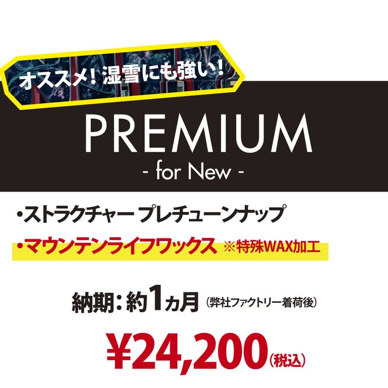 新品スノーボード専用・PREMIUM for NEW】プレストラクチャー