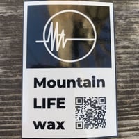 Mountain LIFE wax  ミニステッカー   黒枠有タイプ