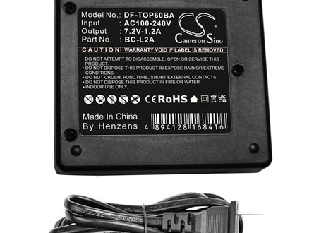 Sokkia/Topcon/RCA/Pentax対応 デュアルバッテリー互換充電器 7.2V1.2A パーツBDC-46/BDC-70他（DF-TOP60BA）