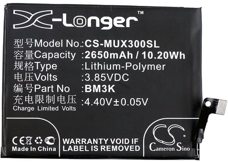 Xiaomi mi mix 3互換バッテリー　(CS-MUX300SL) 送料無料