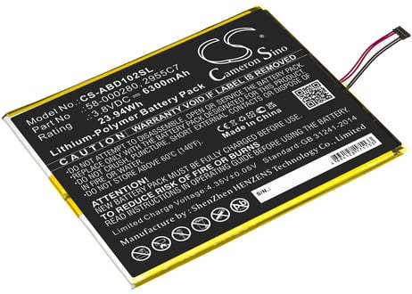 Amazon Kindle Fire HD 10.1 9th互換バッテリー (CS-ABD102SL) 送料無料