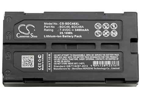 即納　SOKKIA ソキア SET230R 対応測量機器バッテリー BDC46　3400mAh  (CS-SDC46XL)国内発送　送料無料