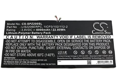 ソニー Xperia Tablet Z2 SOT21用バッテリー互換バッテリー  (CS-SPZ200SL) 送料無料