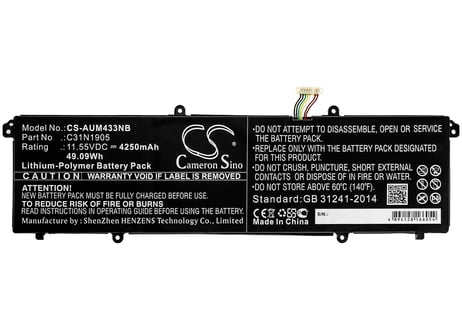 Asus C31N1905互換バッテリー   (CS-AUM433NB) 送料無料