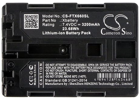 フルーク　Fluke 赤外線カメラTIX1000,TiX660、TiX640、TiX620互換バッテリー　Xbattery (CS-FTX660SL ) 送料無料
