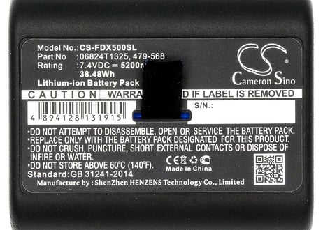 フルーク　Fluke DSX-5000 CableAnalyzer 互換バッテリー　06824T1325  5200mAh (CS-FDX500SL)　送料無料