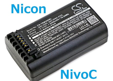 Nikon Nivo C Total Station 互換バッテリー5200mAh(CS-TRM300SL)　送料無料