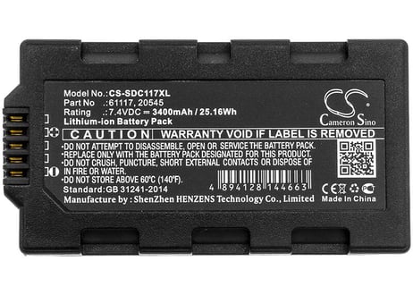Topcon Tesla 20545 61117互換バッテリー　(CS-SDC117XL) 送料無料