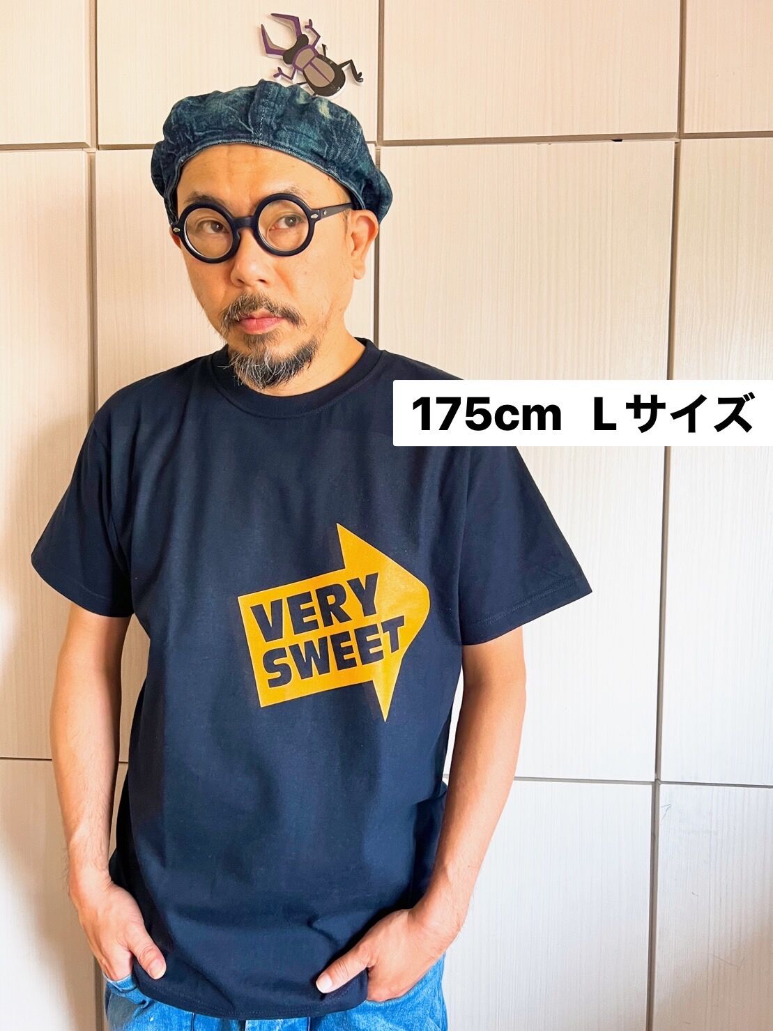 脇が甘いTシャツ〈ネイビー〉 | niyari