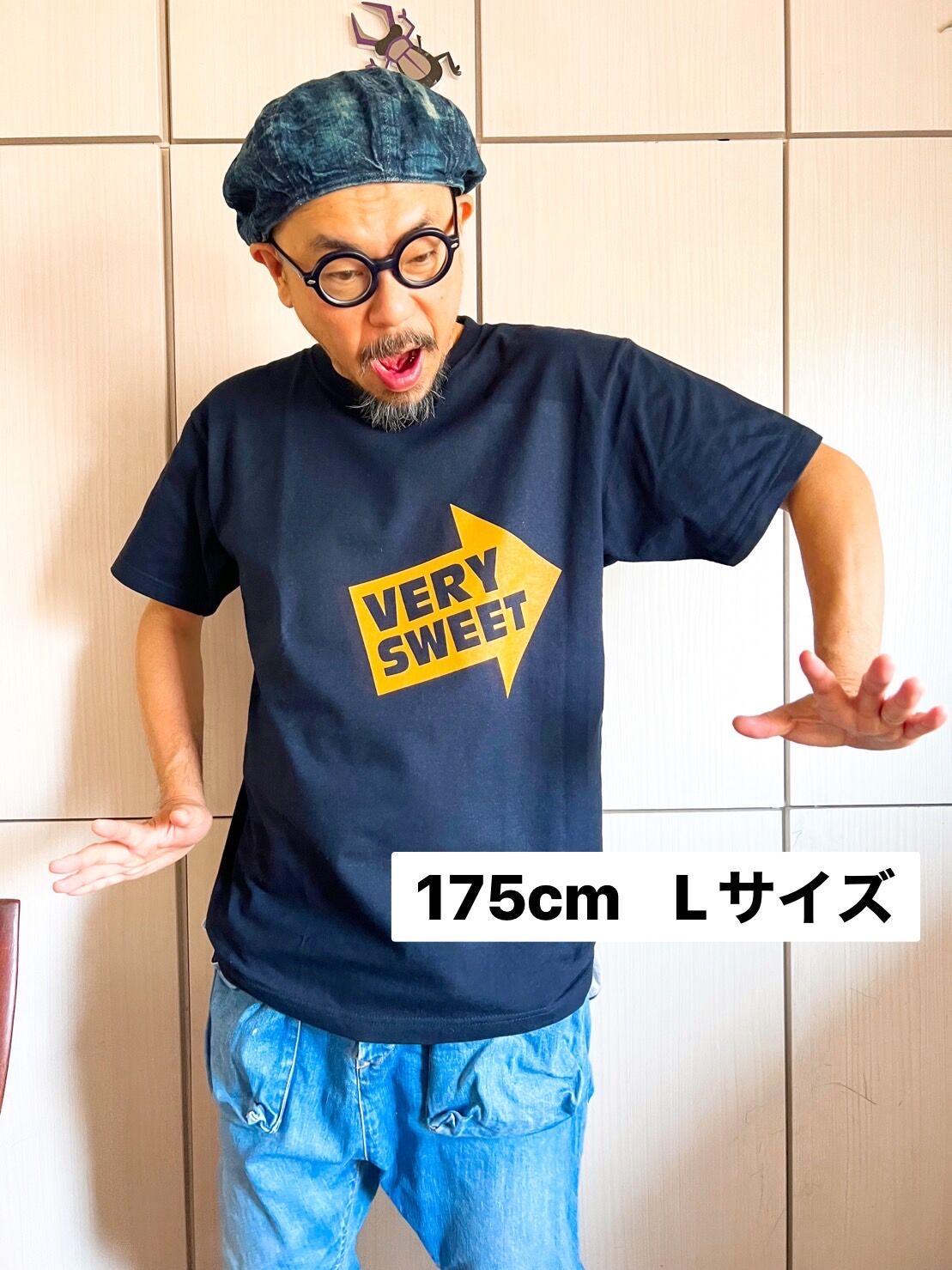 脇が甘いTシャツ〈ネイビー〉 | niyari