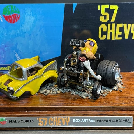 ALL HANDMADE Deal’s Models 【one off!! ’57 CHEVY BOX ART Ver.】vanvan customQ」