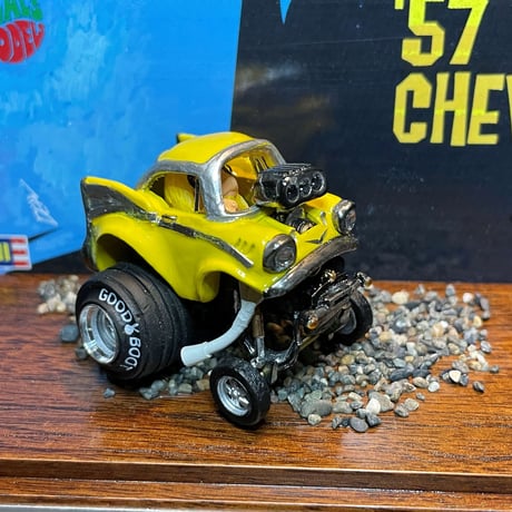 ALL HANDMADE Deal’s Models 【one off!! ’57 CHEVY BOX ART Ver.】vanvan customQ」