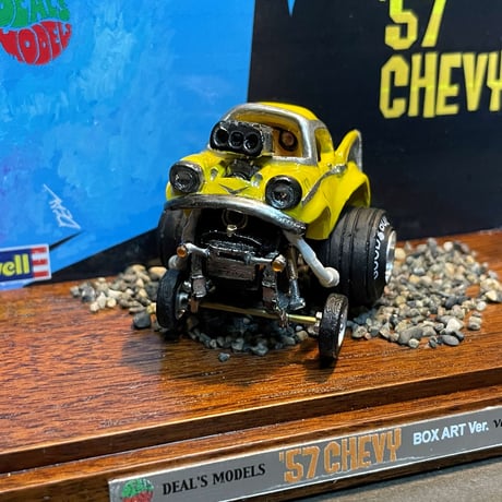 ALL HANDMADE Deal’s Models 【one off!! ’57 CHEVY BOX ART Ver.】vanvan customQ」