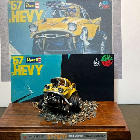 ALL HANDMADE Deal’s Models【one off!! ’57 cHEVY BOX ART Ver.Ⅱ】vanvan customQ」