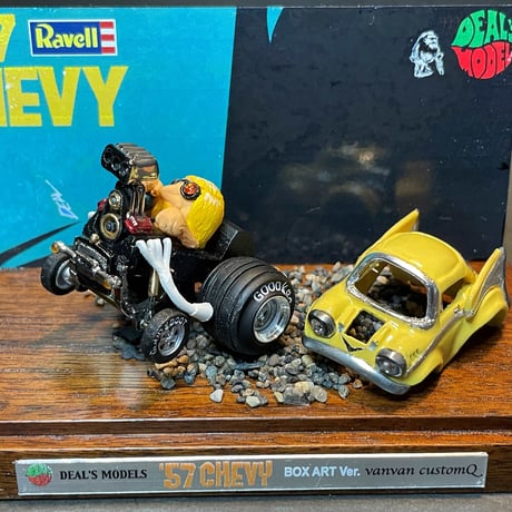 ALL HANDMADE Deal’s Models【one off!! ’57 cHEVY BOX ART Ver.Ⅱ】vanvan customQ」