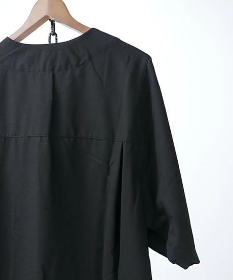 A.F ARTEFACT / ag-11017-2 / サマーウールノーカラーシャツ / BLACK