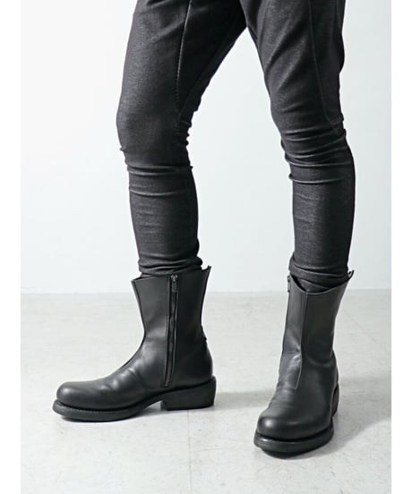 Portaille / M21 / Twin Zip Heel Boots / Italian vachhetta-smooth BLACK