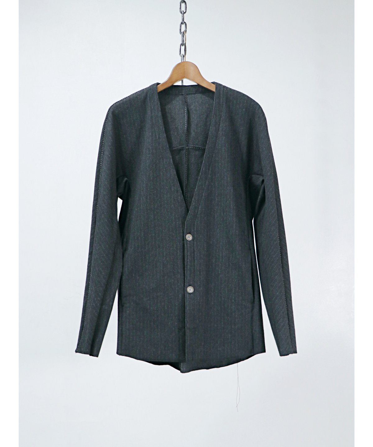 E9429-57◾️ワコウ コットンシルク　花刺繍ノーカラージャケット E9429-57◾️ワコウ コットンシルク 花刺繍ノーカラージャケット