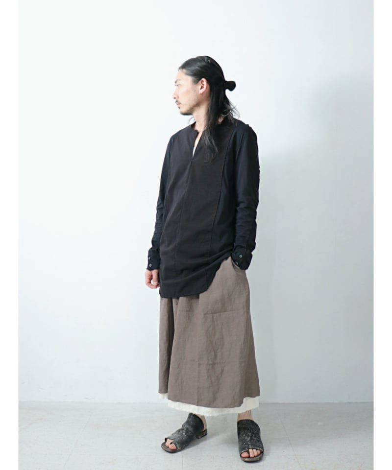 kujaku / P-629 / Wide Half Pants / dust | Owls kujaku / P-629 / Wide Half Pants / dust | Owls