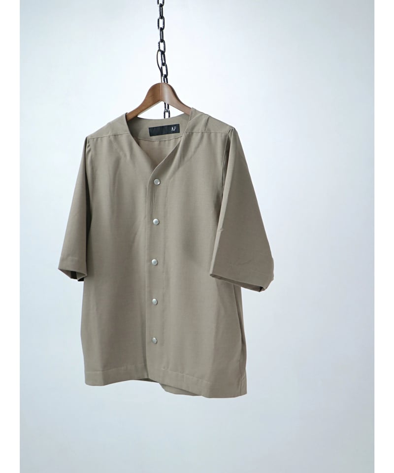 A.F ARTEFACT / ag-11017-2 / サマーウールノーカラーシャツ / BE A.F ARTEFACT / ag-11017-2 / サマーウールノーカラーシャツ / BE
