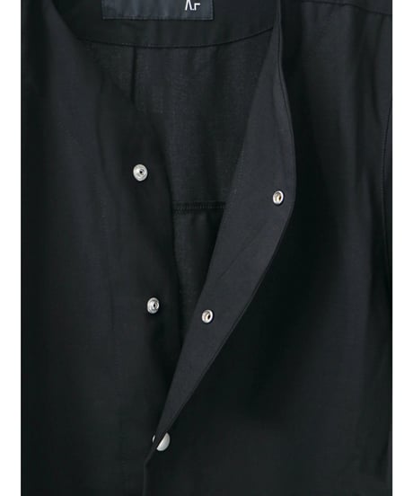 A.F ARTEFACT / ag-11017-2 / サマーウールノーカラーシャツ / BLACK