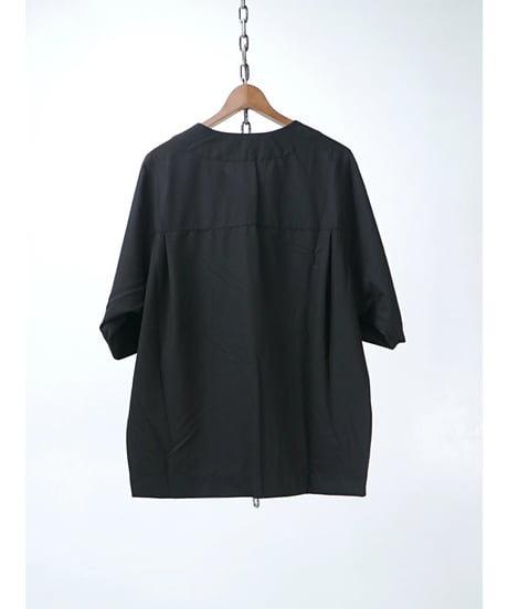 A.F ARTEFACT / ag-11017-2 / サマーウールノーカラーシャツ / BLACK