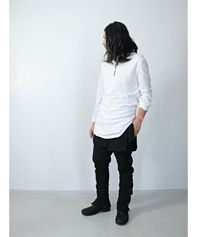 ASKYY / PA21 / LAYERD TUNIC CUTSEW / WHT | Owl...