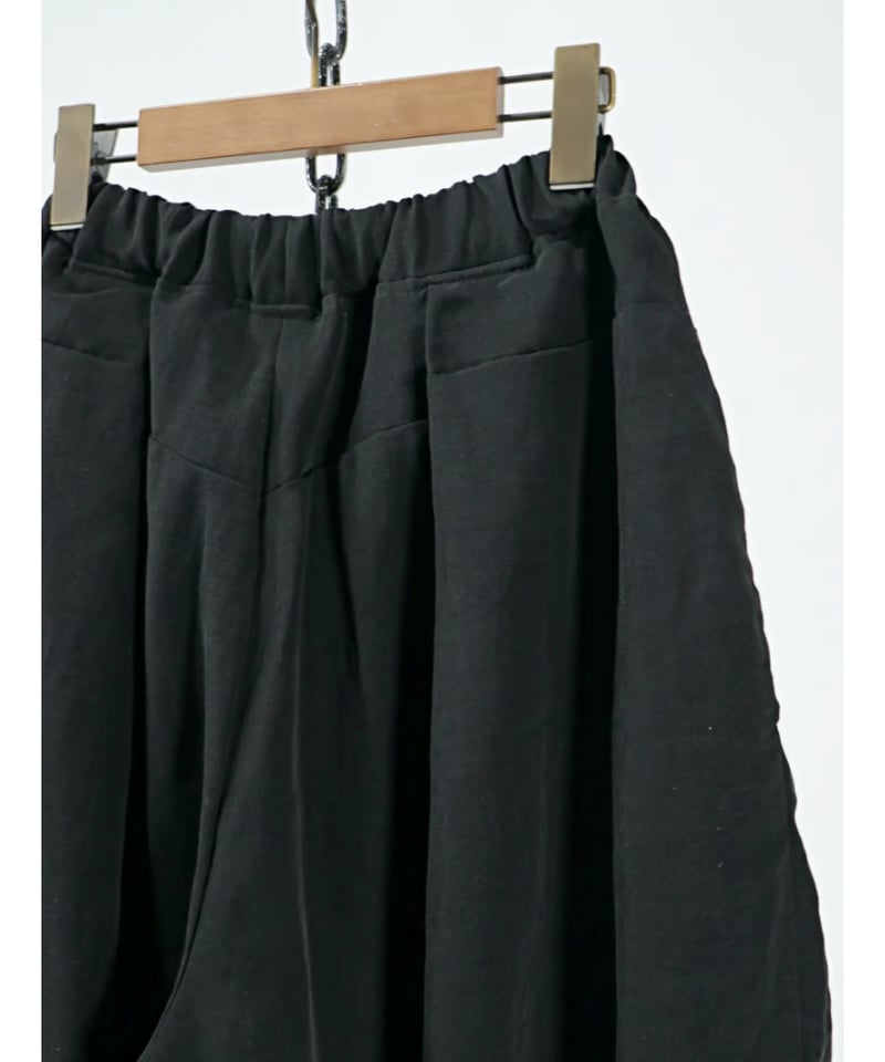 kujaku / P-629 / Wide Half Pants / black | Owls kujaku / P-629 / Wide Half Pants / black | Owls