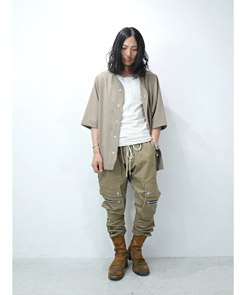 A.F ARTEFACT / ag-11017-2 / サマーウールノーカラーシャツ / BE