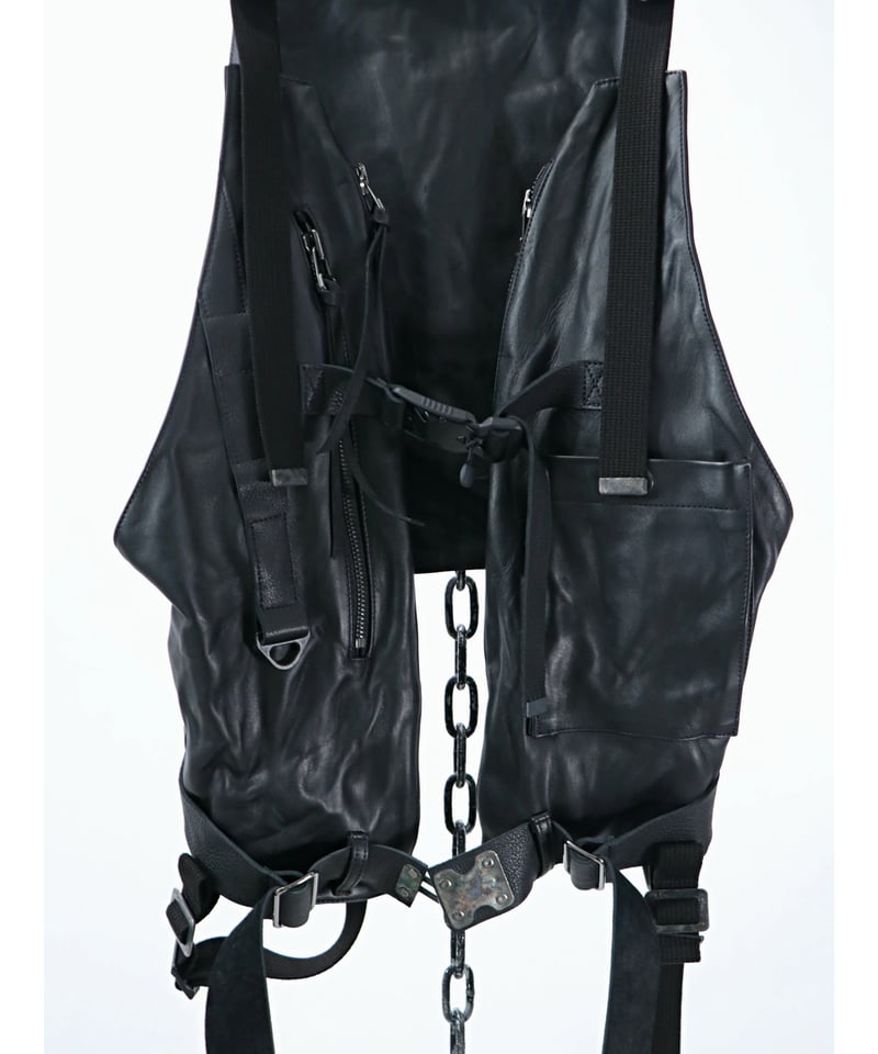 D.HYGEN / ST105-0325S / ホースレザーベストバッグ / BLACK |