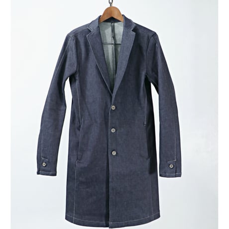 Thee OLD CIRCUS / 414103108 / Stretch Iron Denim 8oz Harvest Sleeve Chester Coat / DUST BLUE