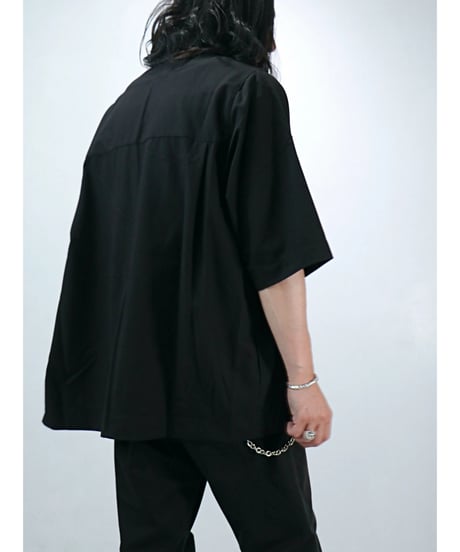 A.F ARTEFACT / ag-11017-2 / サマーウールノーカラーシャツ / BLACK