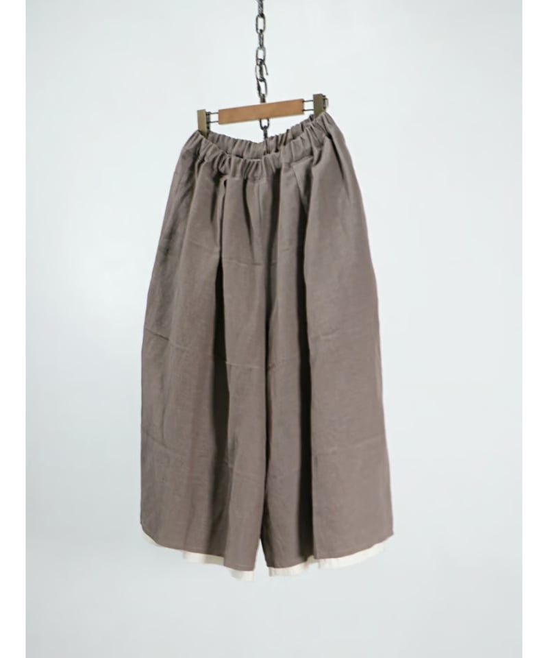 kujaku / P-629 / Wide Half Pants / dust | Owls